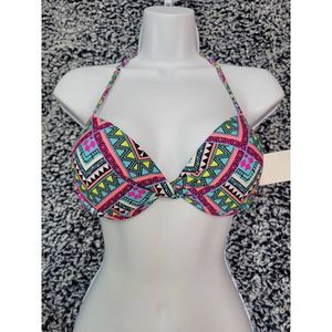 XHILIRATION Women's Junior's Bikini Swim Top Push Up Cups Vacation New